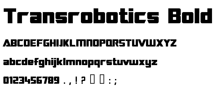TransRobotics Bold font
